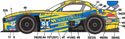 Daytona 2014 Livery Decal Set for Fujimi BMW Z4 GT 2013 Model